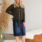 Button Up Tie Front Top - FINAL SALE Tops
