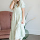 Button Up Tiered Midi Dress Dresses Mikarose