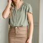 Button Up Top with Contrasting Detail Shirt Polagram