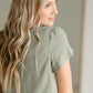Button Up Top with Contrasting Detail Shirt Polagram