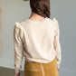 Byron Chai Lace Shoulder Detail Sweatshirt Tops Heartloom