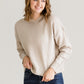 Cable Sleeve Hooded Sweater - FINAL SALE Tops