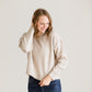 Cable Sleeve Hooded Sweater - FINAL SALE Tops