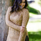women's cable knit taupe or plum sweater