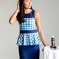 Caley Gingham Peplum Swim Top Tops Inherit - Sheer Beautydent