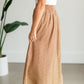 Camel Button Front Patterned Maxi Skirt Skirts