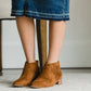 Camel Faux Leather Bootie - FINAL SALE Dresses