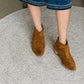Camel Faux Leather Bootie - FINAL SALE Dresses