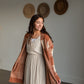 Camel Long Sleeve Plaid Cardigan Tops Polagram