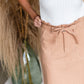 Camel Paper Bag Waist Tie Midi Skirt - FINAL SALE Skirts