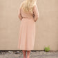 Camel Ribbed Midi Skirt Skirts