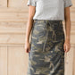 Camo Print Drawstring Midi Skirt - FINAL SALE Skirts