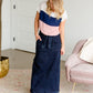 Caroline Paper Bag Tie Denim Jean Skirt - FINAL SALE Skirts