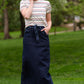 Caroline Paper Bag Tie Denim Jean Skirt - FINAL SALE Skirts