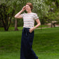 Caroline Paper Bag Tie Denim Jean Skirt - FINAL SALE Skirts