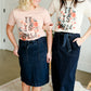 Caroline Paper Bag Tie Denim Jean Skirt - FINAL SALE Skirts