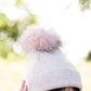 cashmere ribbed knit olive or blush hat
