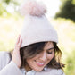 cashmere ribbed knit olive or blush hat