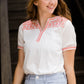 Coral Embroidered Modest Top 