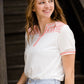 Coral Embroidered Modest Top 