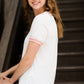 Coral Embroidered Modest Top 