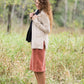 Knit cardigan, in black, heather gray, oatmeal or mauve option. Long sleeves, front pockets and open front.