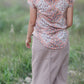 Casual Mosaic Print Top Tops BomBom