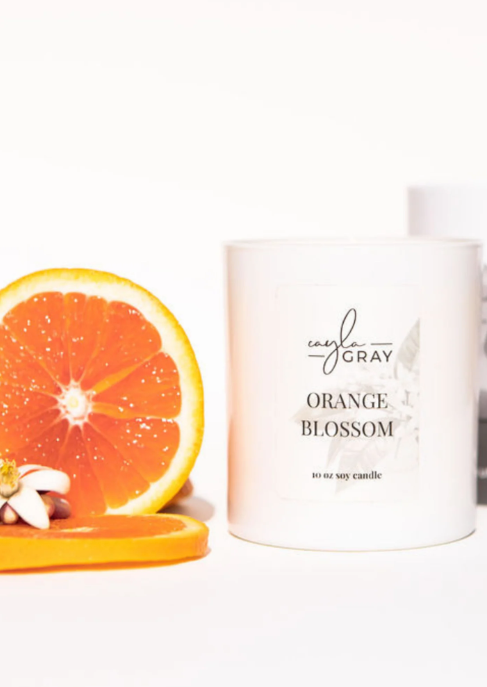 Cayla Gray Soy Candle Accessories Orange Blossom