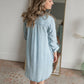 Chambray Button Up Dress Dresses Thread & Supply
