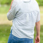 Chambray Striped 3/4 Sleeve Top - FINAL SALE Tops