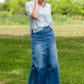 Chambray Striped 3/4 Sleeve Top - FINAL SALE Tops