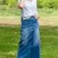 Chambray Striped 3/4 Sleeve Top - FINAL SALE Tops