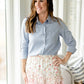 Chambray Style Denim Top - FINAL SALE Tops