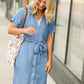 Chambray Tie Waist Midi Dress - FINAL SALE Dresses