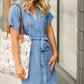 Chambray Tie Waist Midi Dress - FINAL SALE Dresses