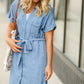 Chambray Tie Waist Midi Dress - FINAL SALE Dresses