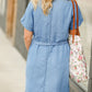 Chambray Tie Waist Midi Dress - FINAL SALE Dresses