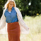 multi color popcorn knit open front ivory cardigan
