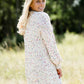multi color popcorn knit open front ivory cardigan