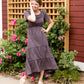 Charcoal Contrast Ruffled Detail Maxi Dress - FINAL SALE Dresses