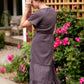 Charcoal Contrast Ruffled Detail Maxi Dress - FINAL SALE Dresses