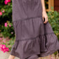 Charcoal Contrast Ruffled Detail Maxi Dress - FINAL SALE Dresses
