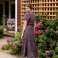 Charcoal Contrast Ruffled Detail Maxi Dress - FINAL SALE Dresses