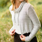 Charcoal Drawstring Cowl Neck Top Tops