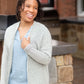 Charcoal Textured Kimono Cardigan - FINAL SALE Tops