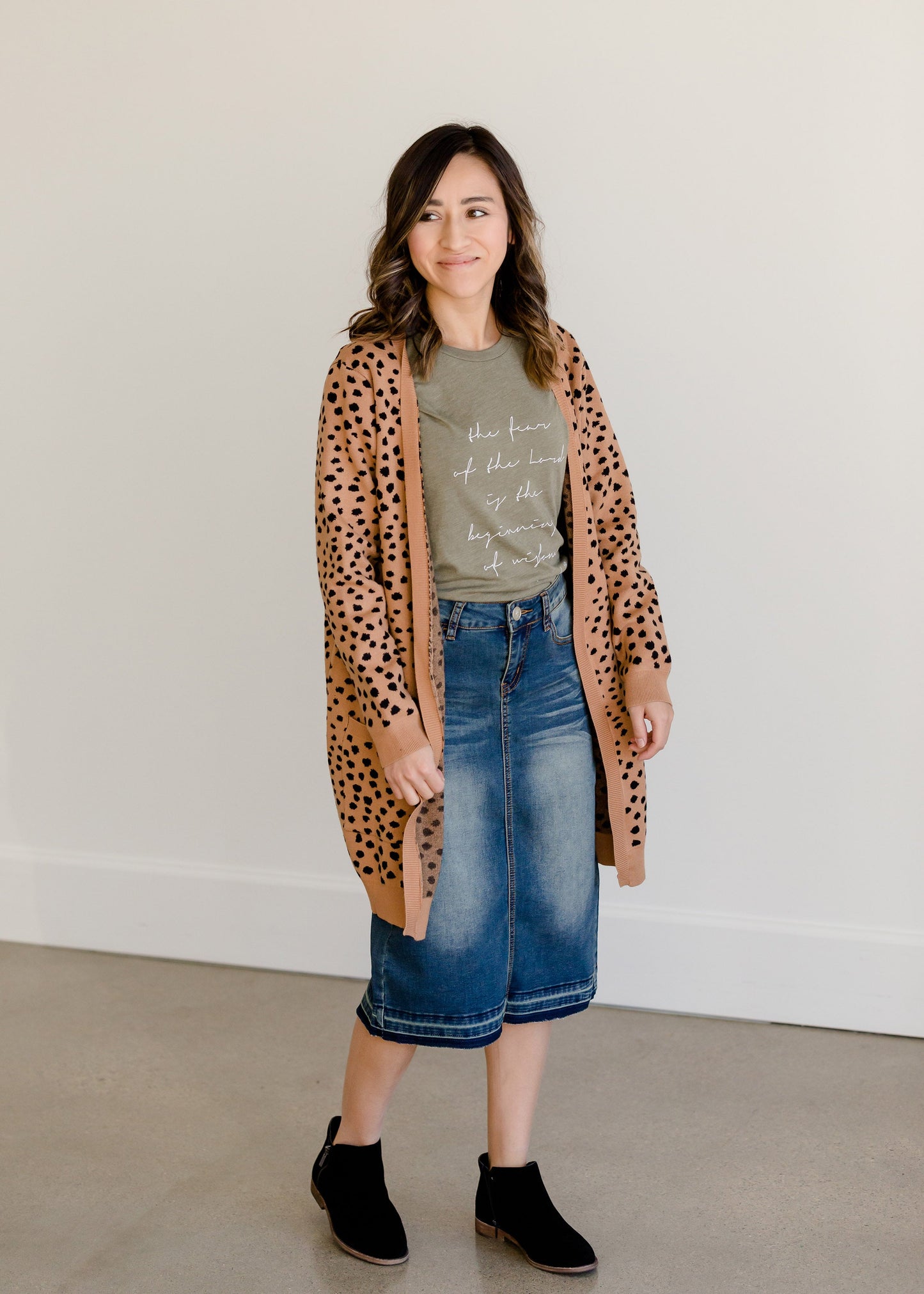 Cheetah Print Open Front Cardigan - FINAL SALE Layering Essentials