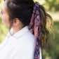 Navy floral hair scrunchie and bandana