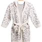Children's Leopard Hooded Robe Gifts Gray