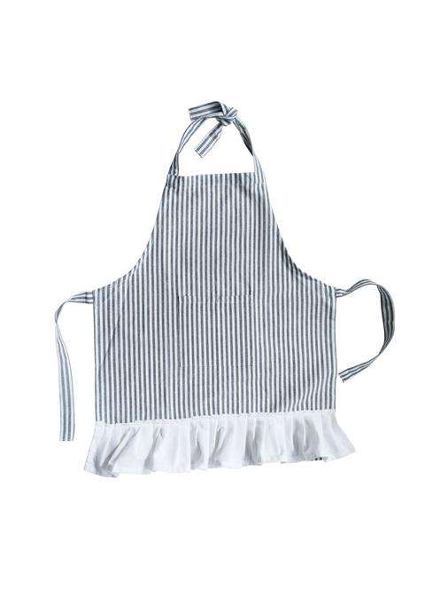 Childrens navy and white pinstripe apron