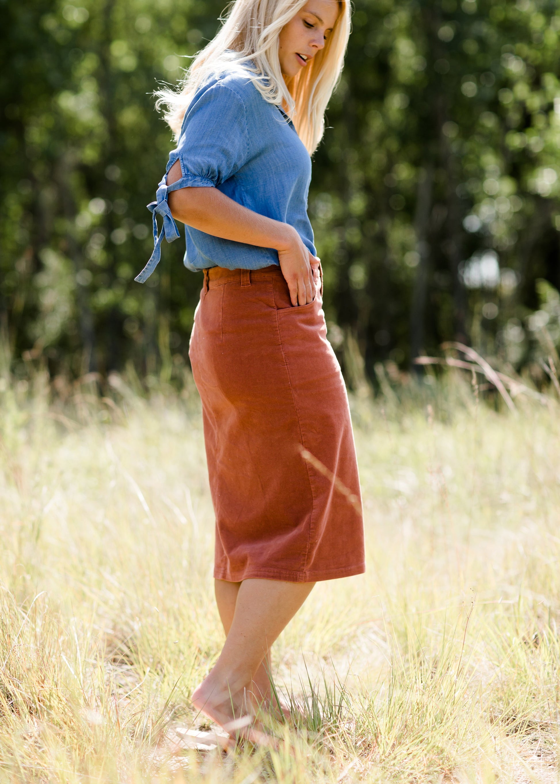 Christy Corduroy Midi Skirt - FINAL SALE Skirts